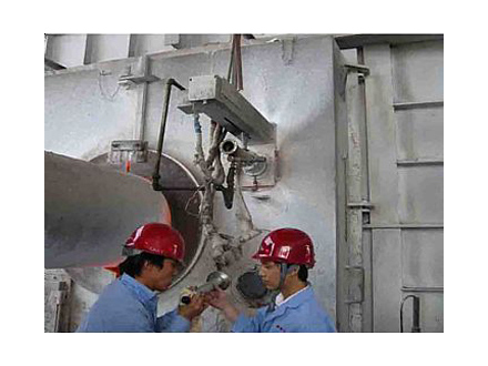 回转窑现场安装图